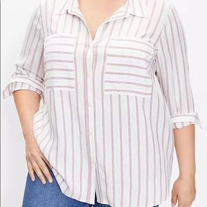 LOFT Classic Avery Striped Button-up